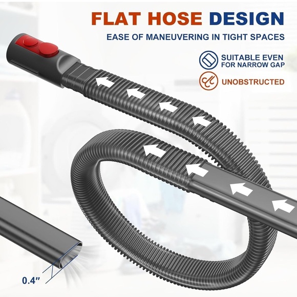 Dryer Vent Cleaner Kit Hose Attachment For Dyson Vacuums V7~V15 Cordless Vac - Picture 3 of 6